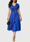 Zhyrelle Elegant Midi Dress in Blue