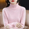 Women's Cashmere Mock-Neck Sweater in Light Pink