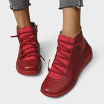 Women's Waterproof Orthopaedic Ankle Boots in Red