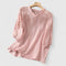 Women's Elegant Button-Front Blouse in Pink