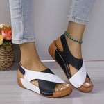 Olivia Comfort Sandals in Black and White
