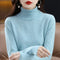 Women's Cashmere Mock-Neck Sweater in Light Green