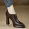 Women's Pointed-Toe Platform High Heels in Brown