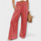 Women's Casual Wide Pants in Pink