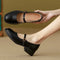 Women's Classic Round-Toe Mary Janes in Black