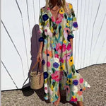 Women's Beachcomber Boho Midi Dress in Multi Color 1