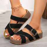 Opulent Comfort Sandals in Black