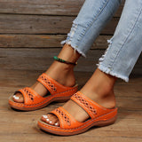 Thalia Comfort Sandals in Orange