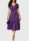 Zhyrelle Elegant Midi Dress in Purple