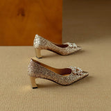Women's Glitter Pumps with Crystal Buckle, photo 7