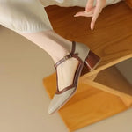 Women's Woven T-Strap Mid-Heel Shoes, photo 5