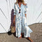 Women's Beachcomber Boho Midi Dress in Light Blue