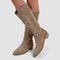 Clara Comfort Western Boots in Khaki