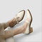 Avery Comfort Mary Janes in Beige