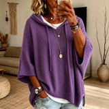 Elodie | Purple Poncho Sweater