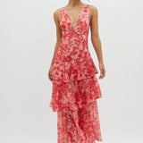 Taviana Sophisticated Midi Dress in Rose Pink