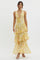 Taviana Sophisticated Midi Dress in Yellow