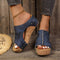 Women's Comfort Stud Wedge Sandals in Blue