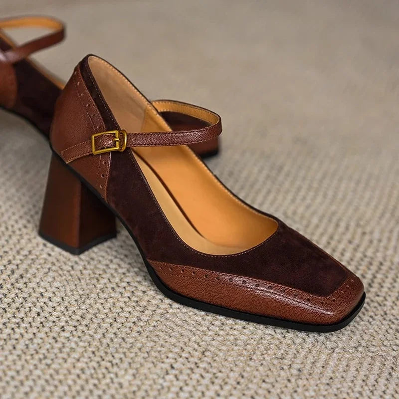 Women's Brogue Mary Jane Block-Heel Pumps, photo 4