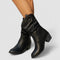 Women's Comfort Leather Boots in Black