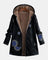 Women's Aztec Sherpa Fleece Jacket in Black