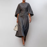 Women's Maxi Dress with Kimono Sleeve in Gray