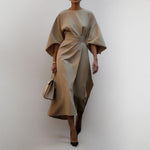 Women's Maxi Dress with Kimono Sleeve in Khaki