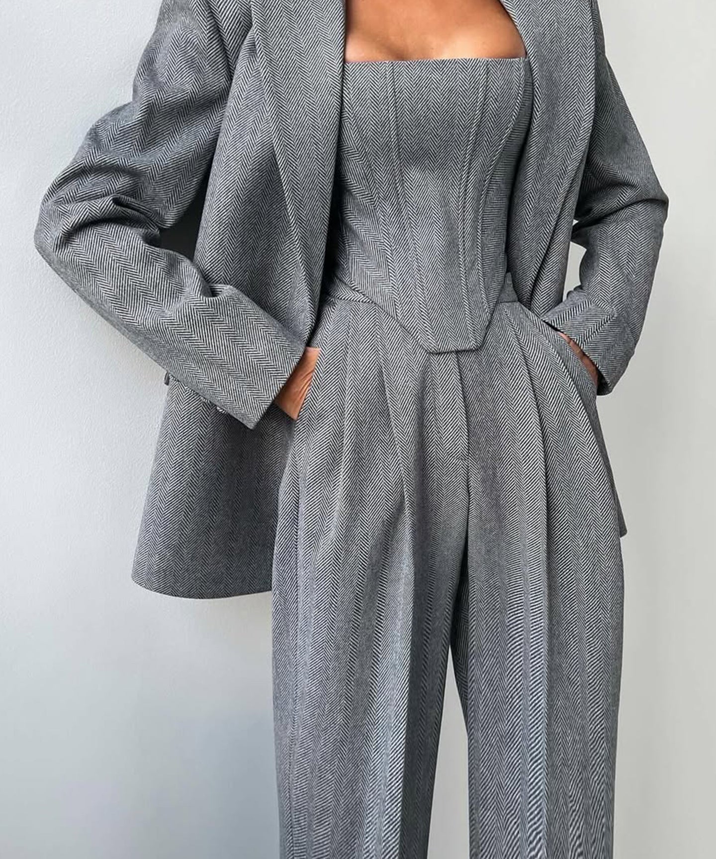 Women's Three-Piece Set in Gray