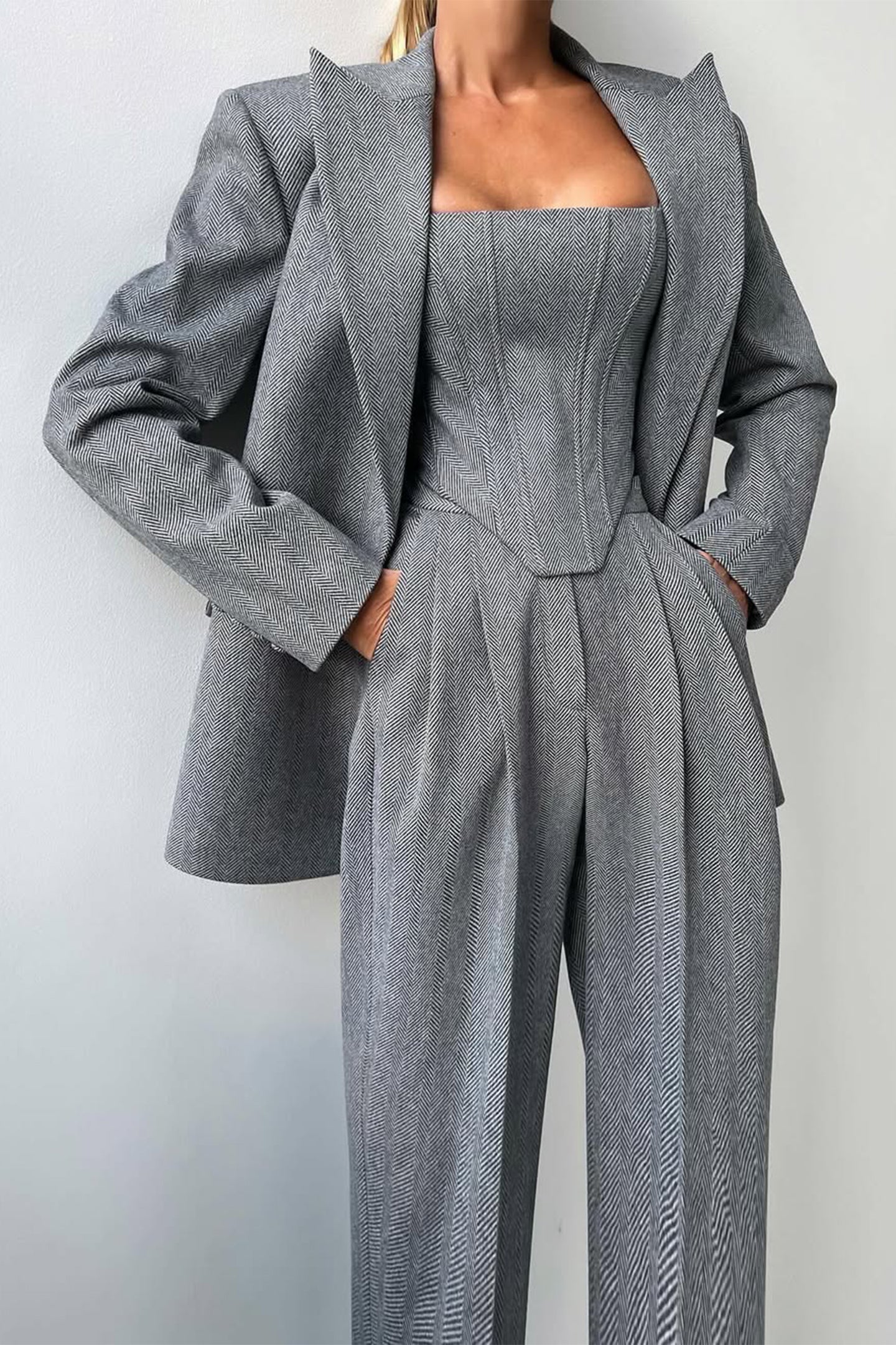 Women's Three-Piece Set in Gray