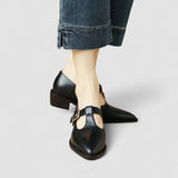 Avery Comfort Mary Janes in Black