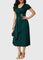 Zhyrelle Elegant Midi Dress in Green