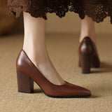 Ava Elegant Pumps in Brown