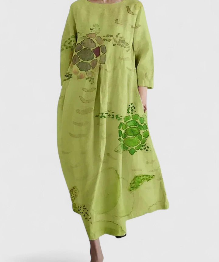Women's Stylish Midi Dress in Flower 5