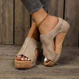 Women's Comfort Stud Wedge Sandals in Beige