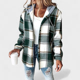 Women's Elegant Overshirt Jacket in Green