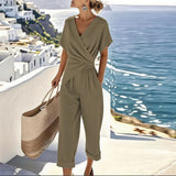 Eileen Elegant Two-Piece Set in Khaki