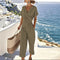 Eileen Elegant Two-Piece Set in Khaki