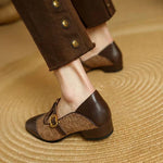 Women's Vintage Tweed T-Strap Brogues, photo 5