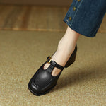 Morgan T-Strap Mary Janes in Black