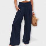 Women's Casual Wide Pants in Blue