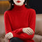 Women's Cashmere Mock-Neck Sweater in Red
