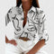 Women's Elegant Long Sleeve Blouse in White