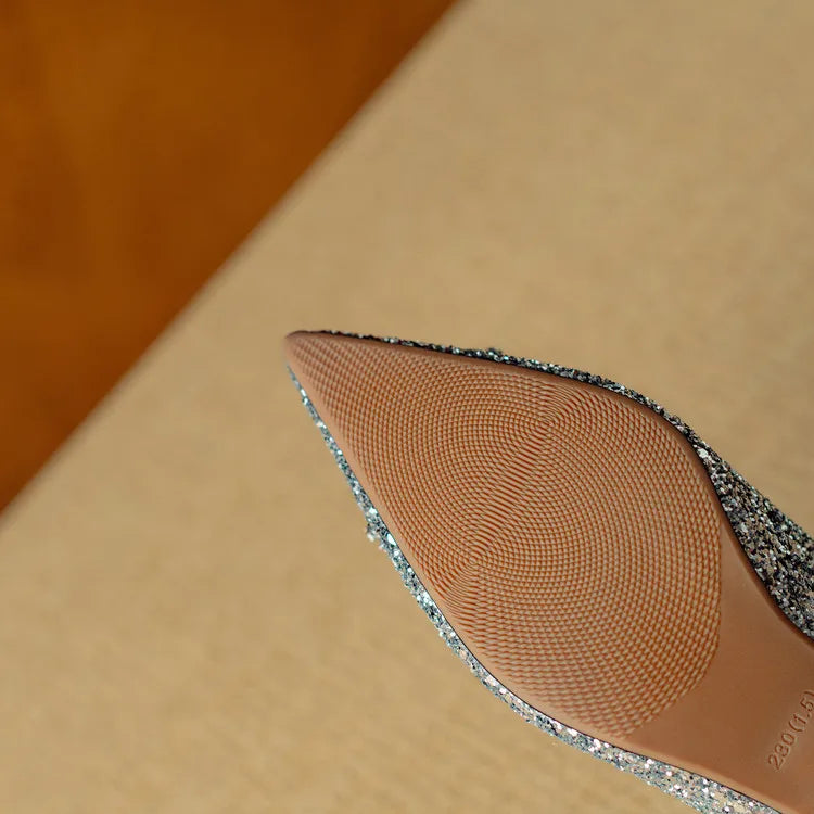 Women's Glitter Pumps with Crystal Buckle, photo 15