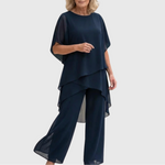 Women's Suit with draped palazzo pants