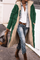 Women's Reversible Warm Cape in Green