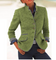 Women's Stand-Collar Knit Cardigan in Green