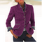 Women's Stand-Collar Knit Cardigan in Violet