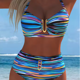 Women's Sunset Waves Bikini Set in Multicolor