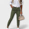 Women's Stretch Pants in Army Green