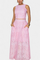 Women's Crop Top & Maxi Skirt in Pink